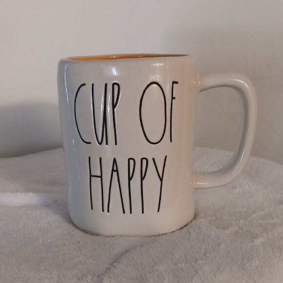 Rae Dunn White 'Cup of Happy' Mug - Picture 1 of 5